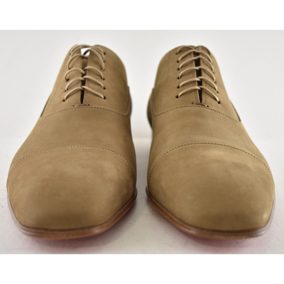 Christian Louboutin Greggo Flat Calf Nubuck Beige Oxford Dress Loafer 43.5 10.5 main image 11
